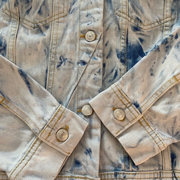 Free People Blue and White Jean Jacket - Picture 11 of 11